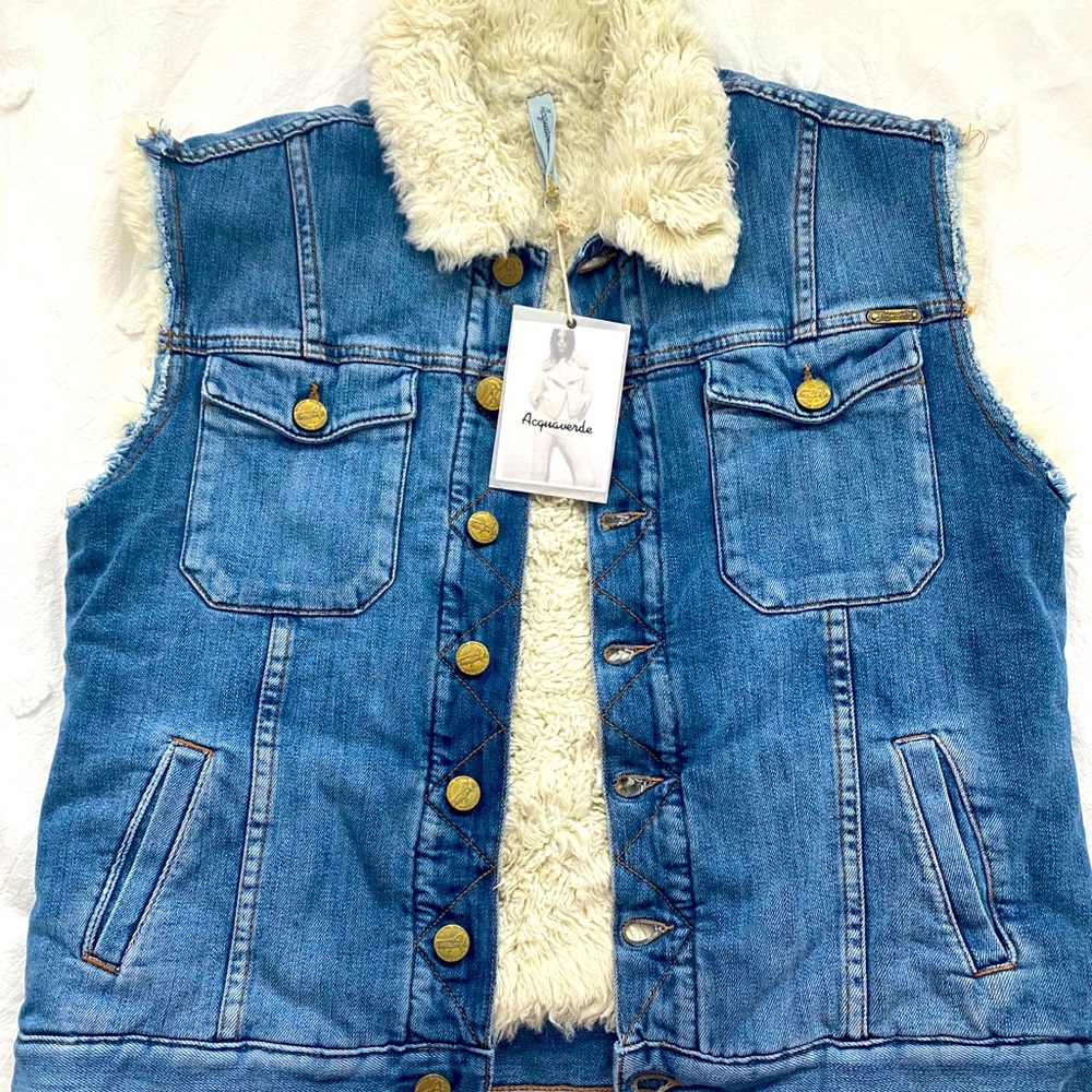 Lined Denim Vest